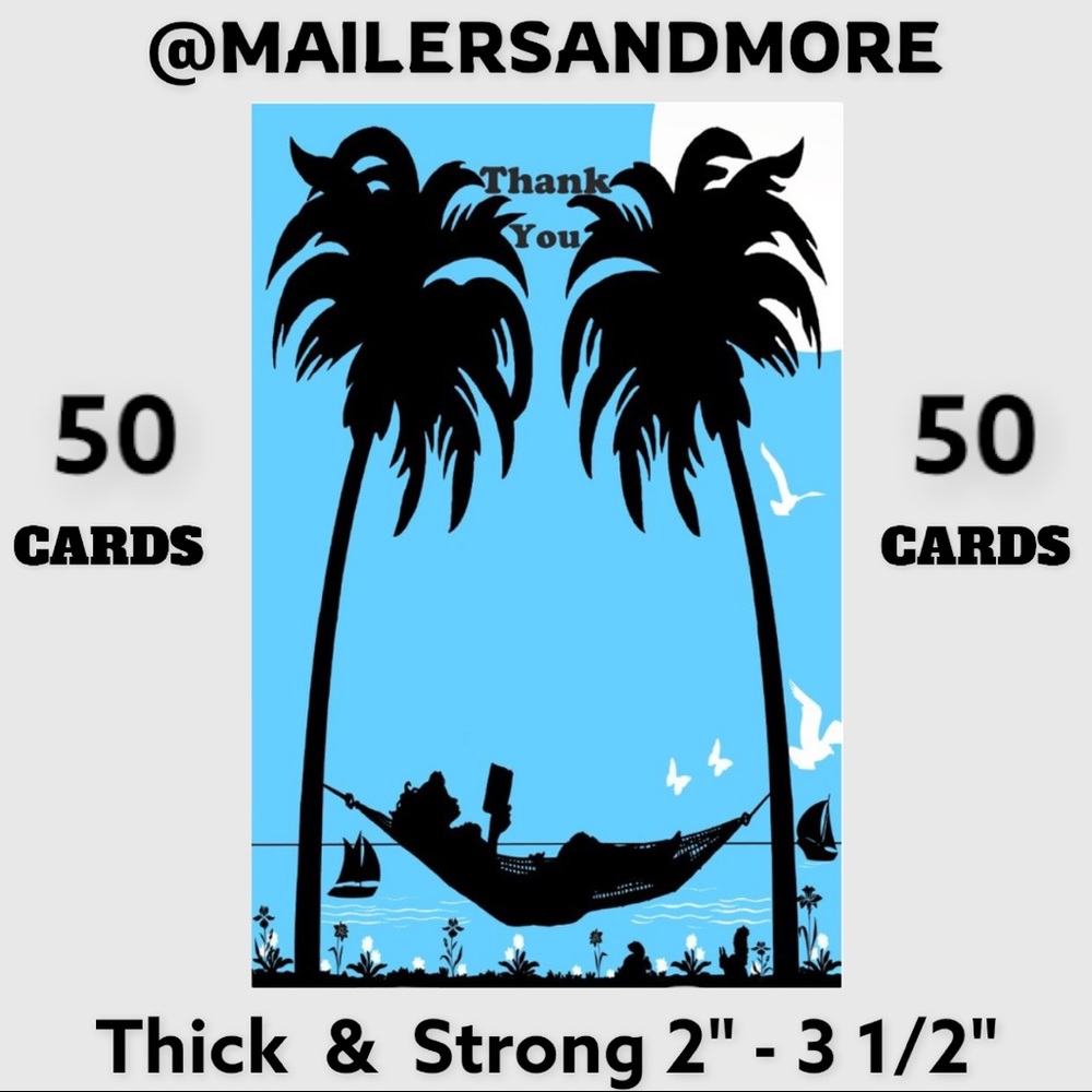 50 Girl in Hammock Thank You Cards. PRICE IS FIRM